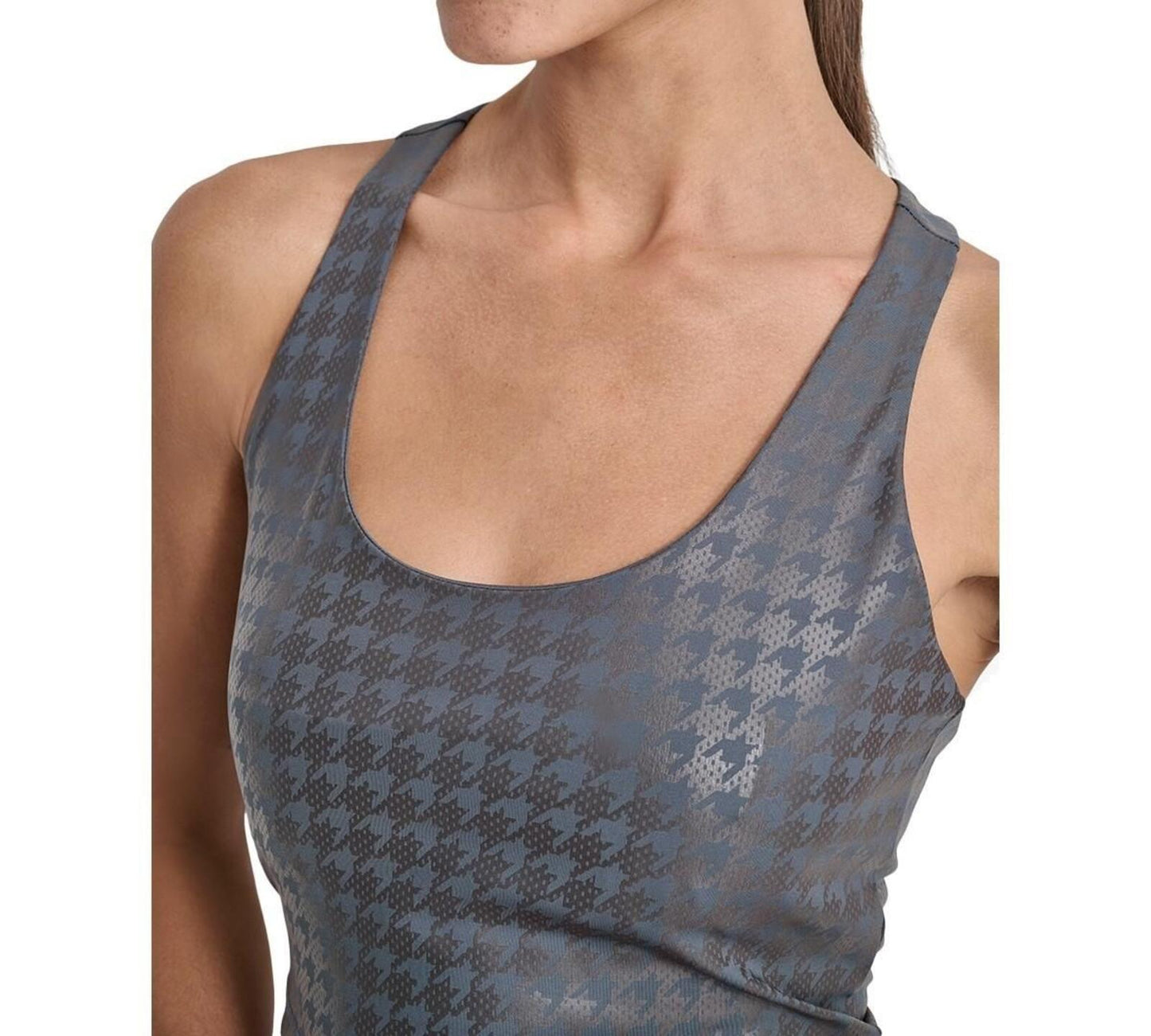 Dkny Sport Women's Cropped Racerback Tank Top - Turbulence