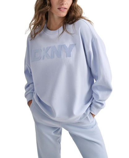 Dkny Sport Women's Velvet-Logo Sweatshirt - Rain