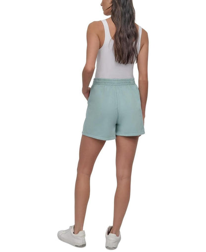 Dkny Women's Stretch Cotton Shorts - Mineral Green - Size XS