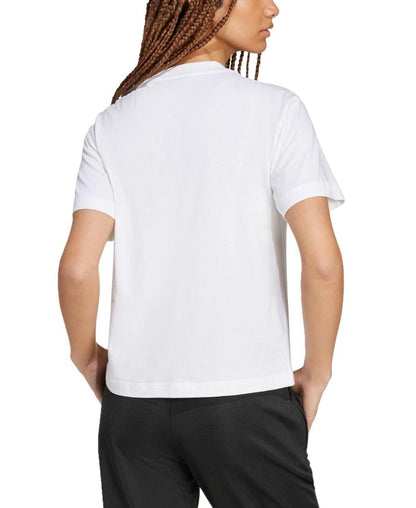 Adidas Women's Essentials Small Logo T-Shirt - White, Medium, M