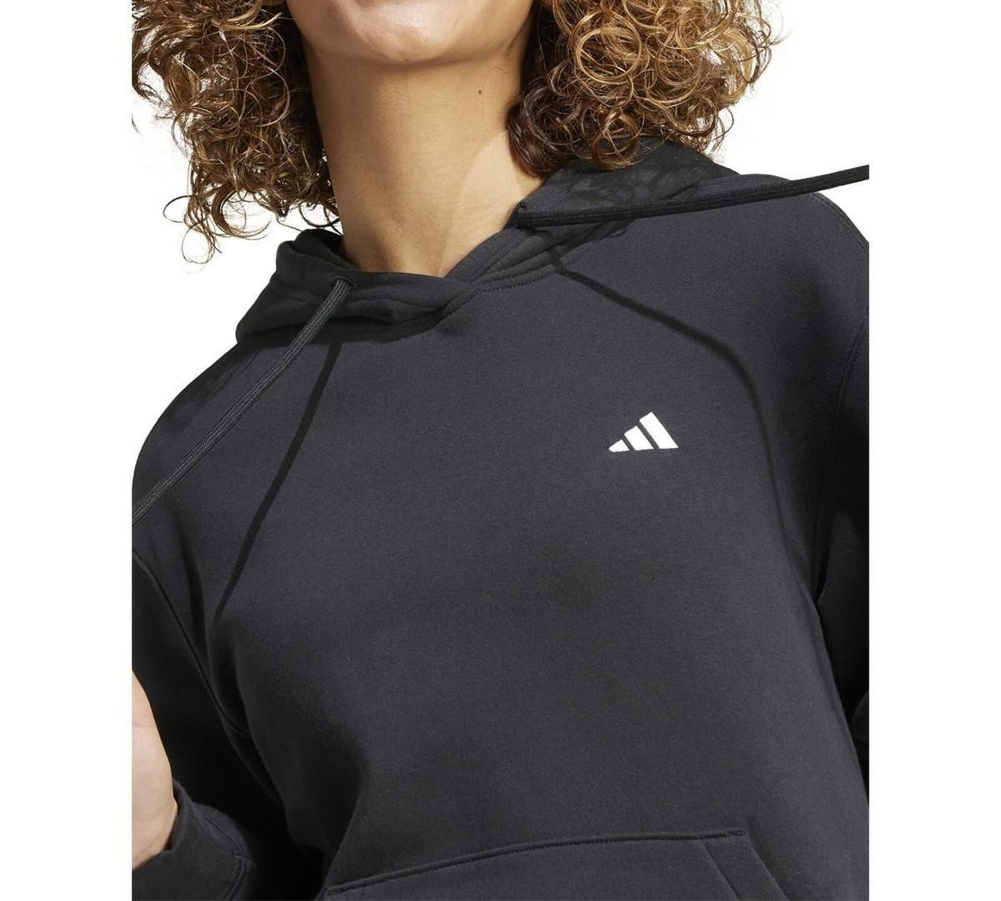 Adidas Women's Logo Feel Cozy Fleece Hoodie - Black - XS