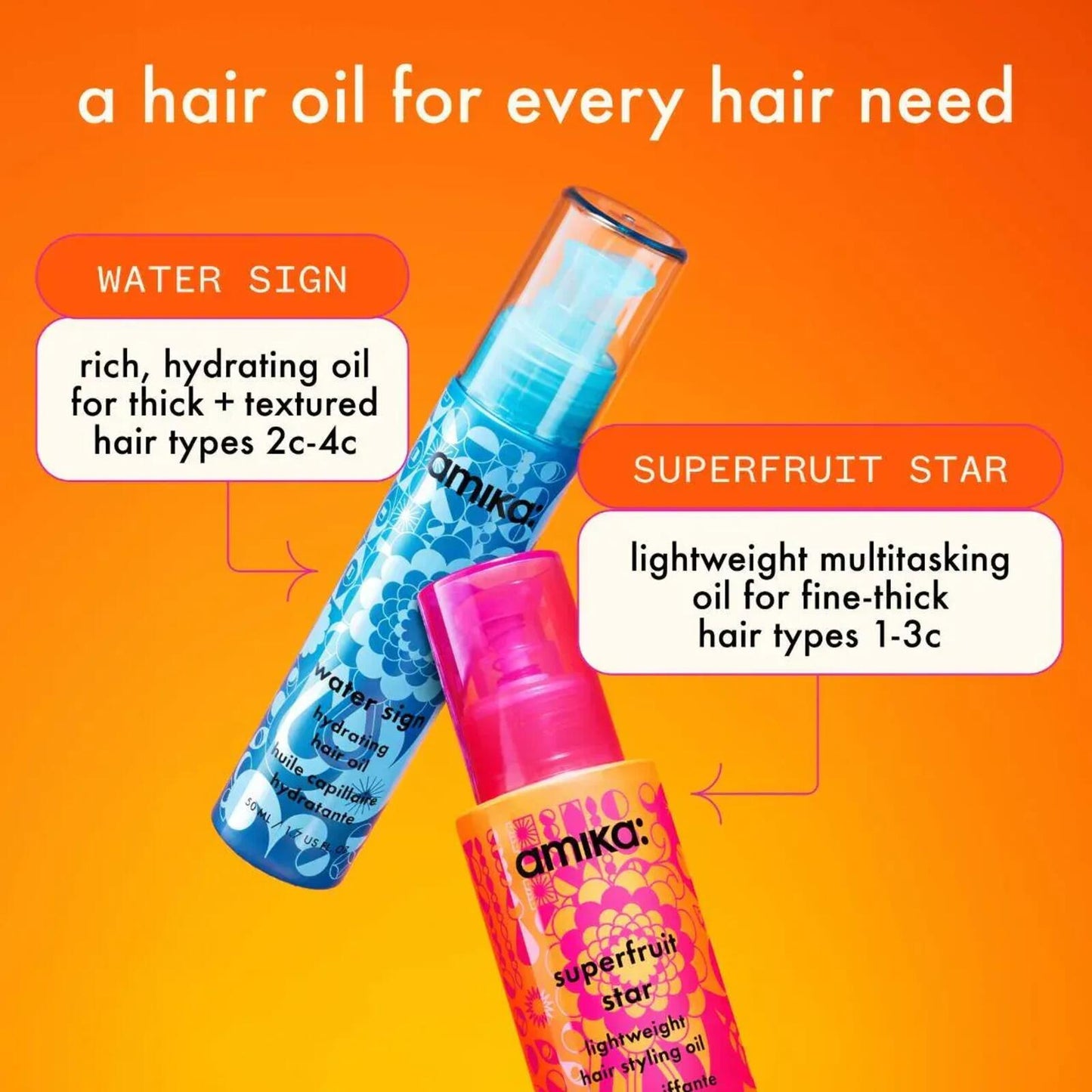 Amika Superfruit Star Lightweight Hair Styling Oil - 1.7oz Full Size