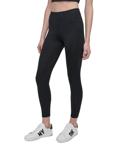 Dkny Sport Women's Balance Compression High-Waist 7/8 Tights - Black