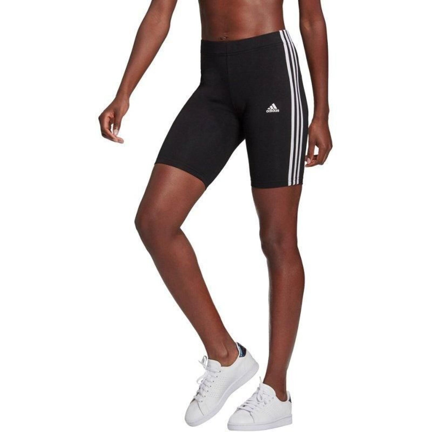 Adidas Womens Essentials 3-stripes Bike Shorts Tights  Black/White  X-Small US