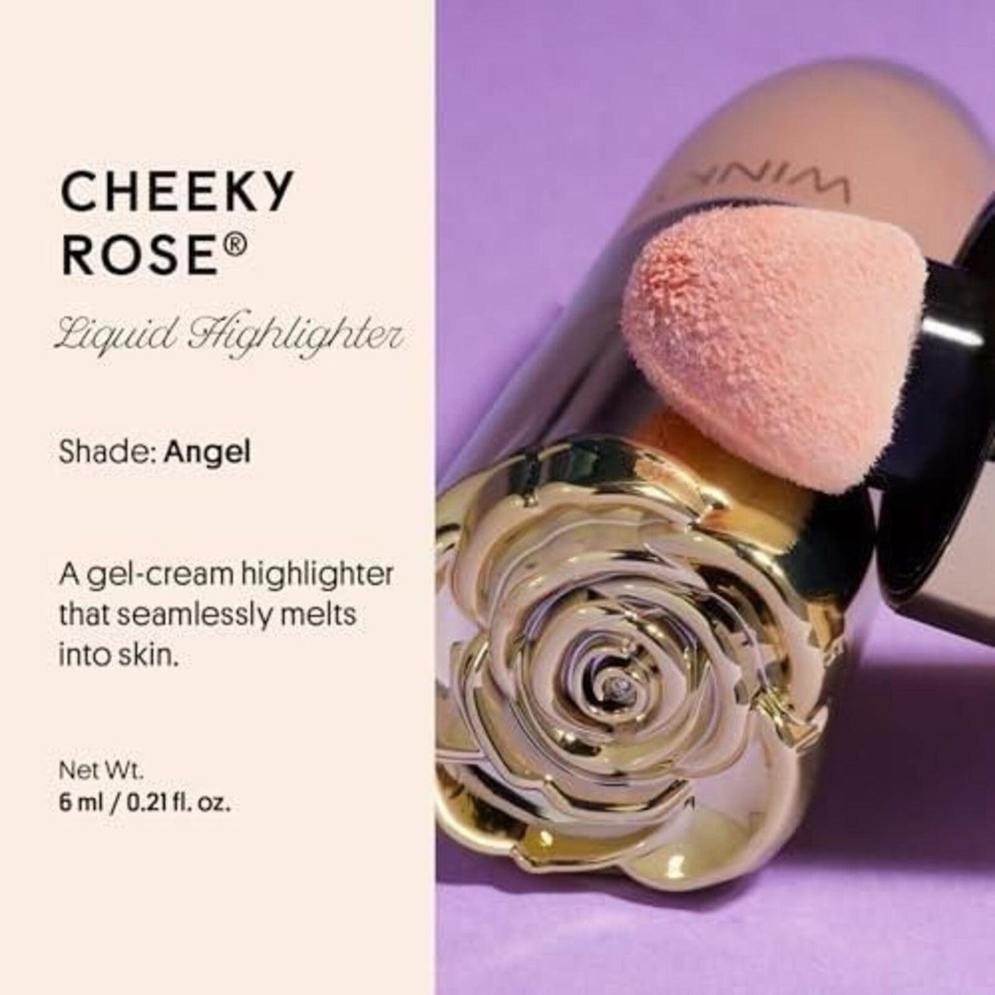 Winky Lux Cheeky Rose Liquid Highlighter - Angel - 0.21 Fl Oz