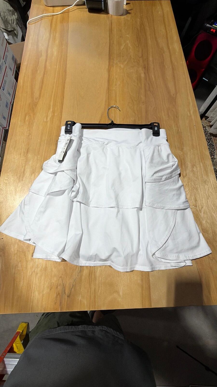 ID Ideology Plus Size Flounced Active Skort - Bright White