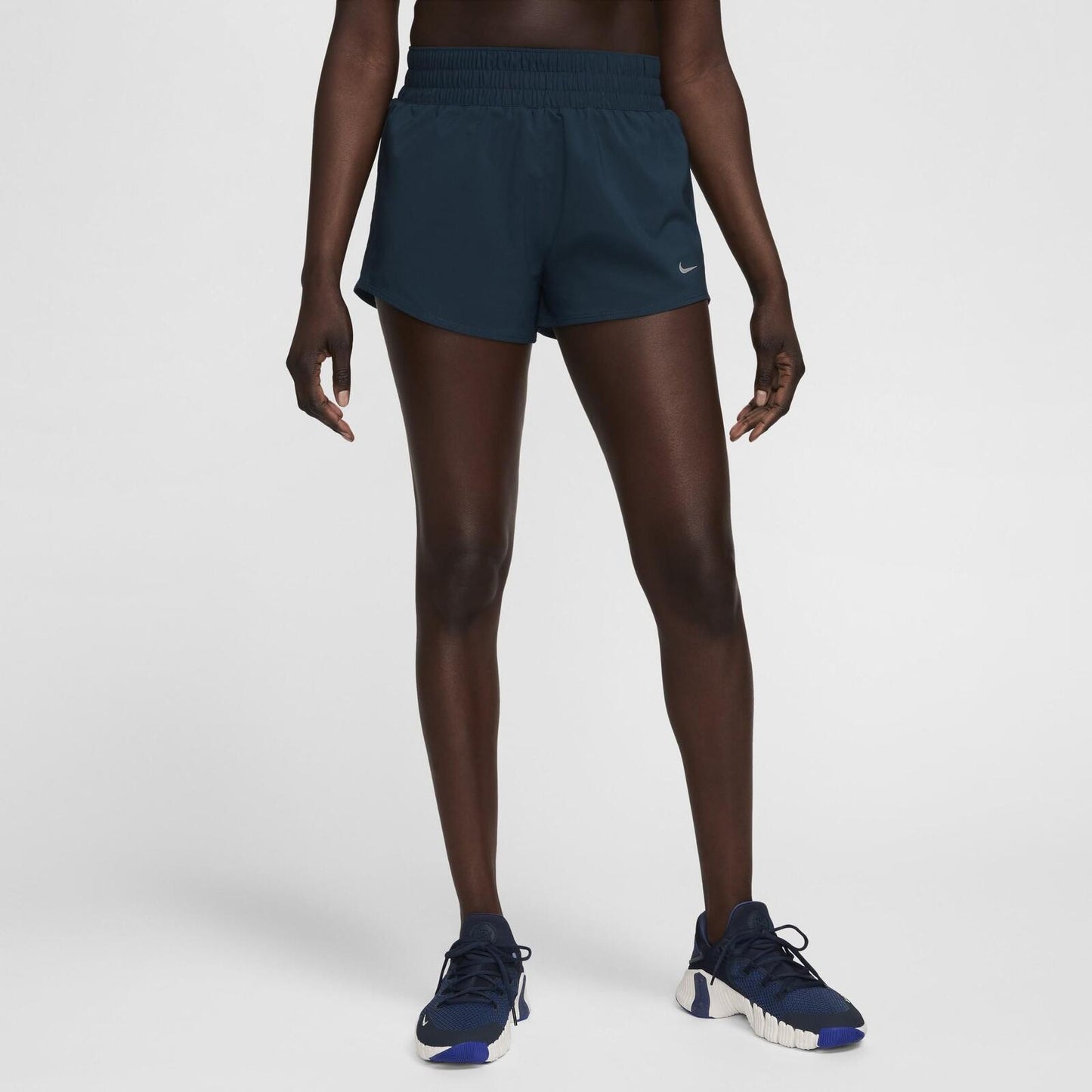 Nike Dri-FIT One 3" Shorts | XS | Armory Navy/Reflective Silver