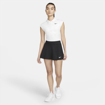Nike Dri-FIT Victory Flouncy Skirt Women's Skort Black/White : SM (US 4-6), Polyester/Spandex