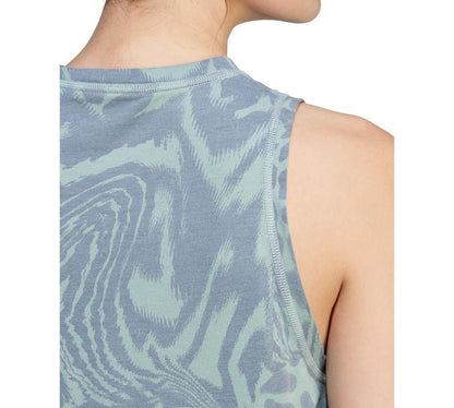 Adidas Women's Printed Climacool Cropped Tank Top - Silgrn