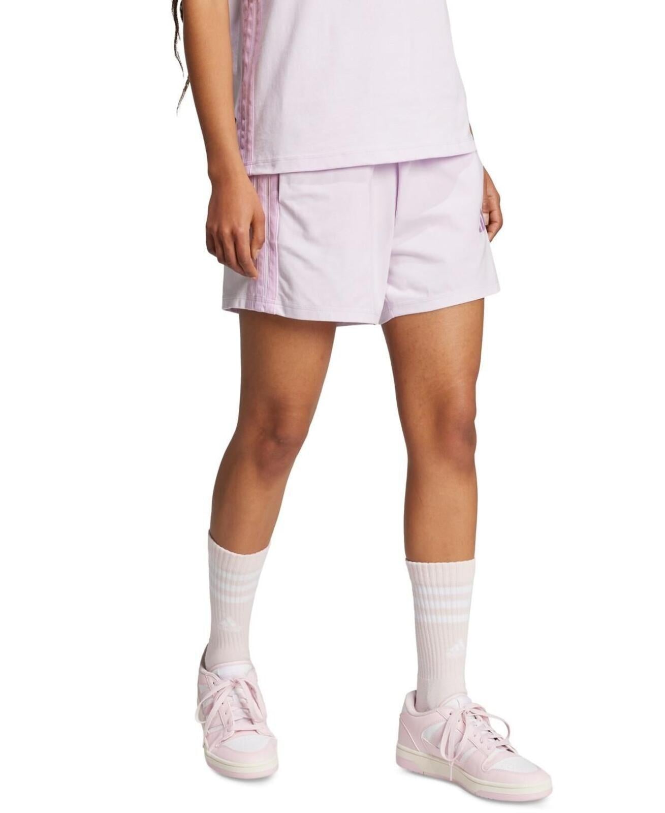 Adidas Women's Essential Drawstring Pull-on Shorts - Ice Lavender - XS