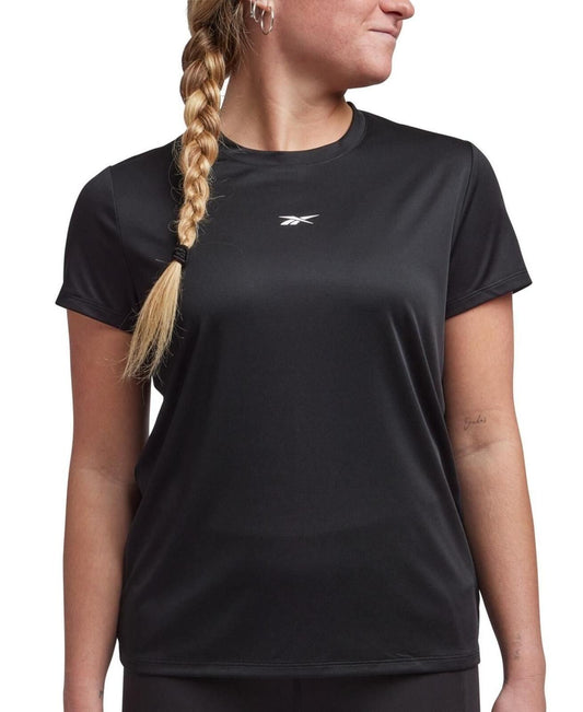 Reebok Women's Active Identity Performance Logo Tech T-Shirt - Black
