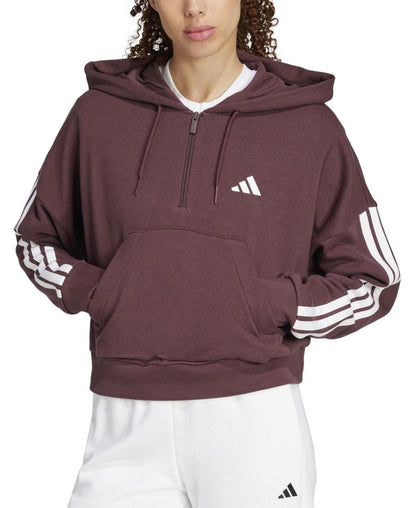 Adidas Women's the Essentials Relaxed Hooded Track Jacket - Auror Ruby