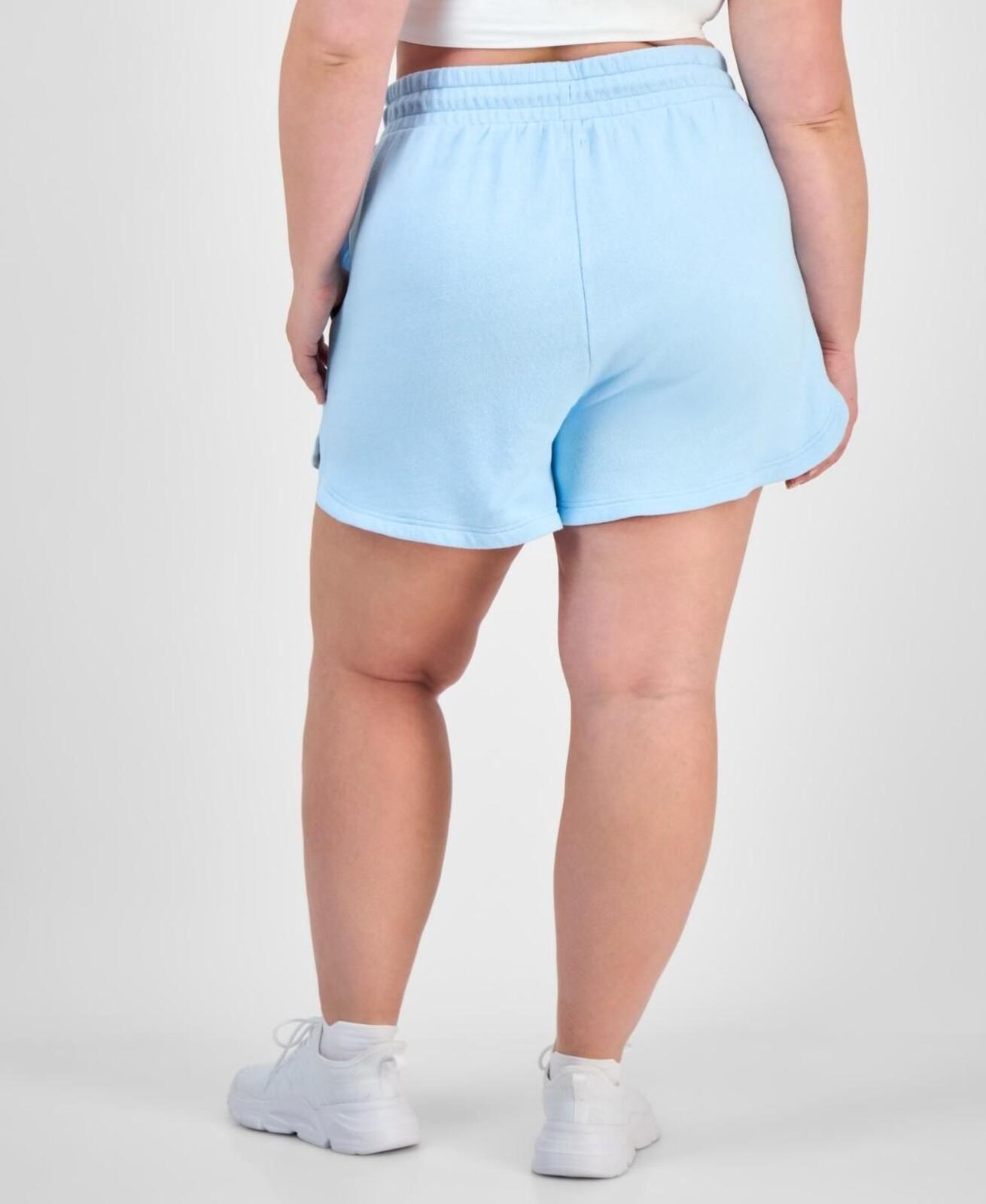 ID Ideology Plus Size Solid-Color Knit Pull-on Shorts - Silent Breeze