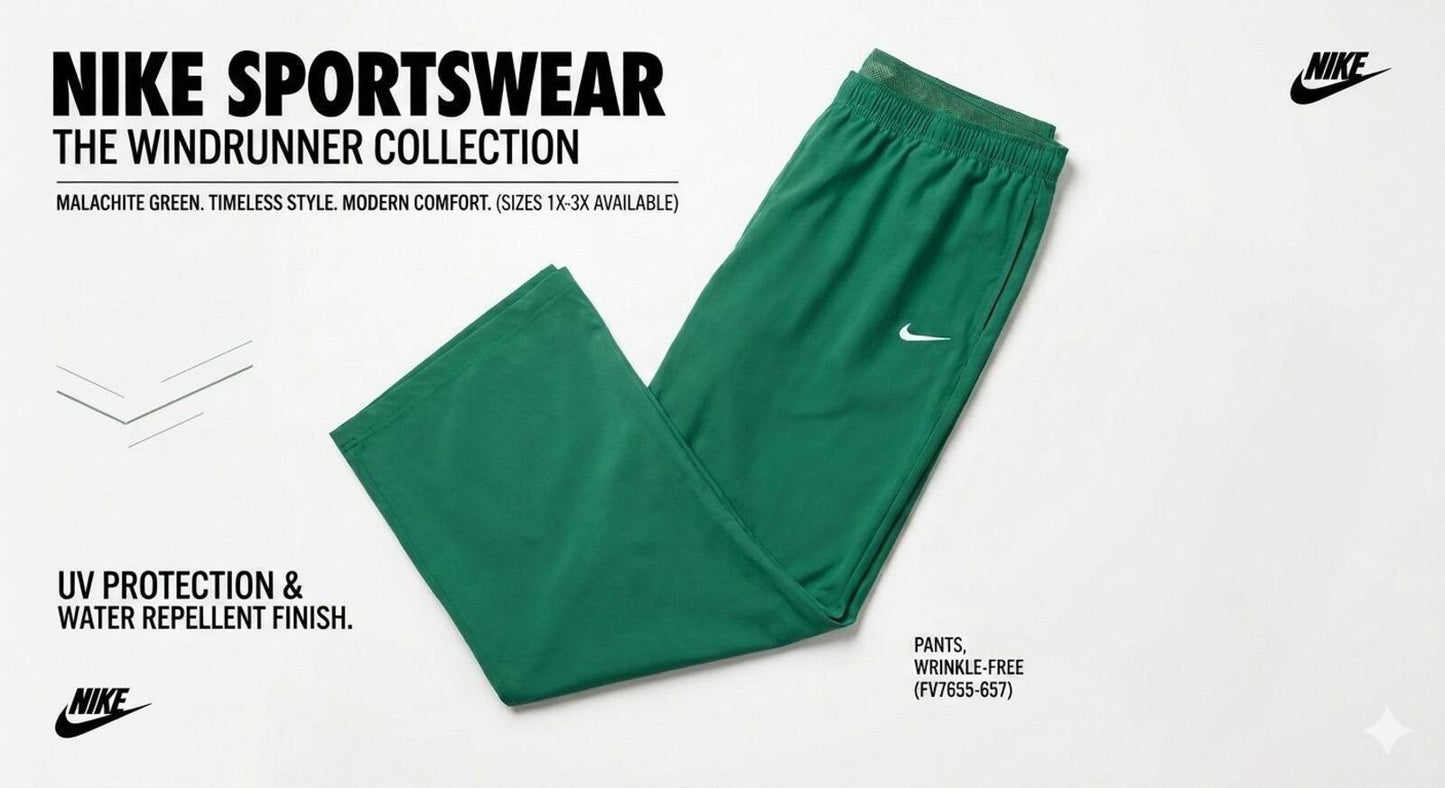 Nike Sportswear Windrunner Women's High-Waisted Woven Pants in the "Malachite"