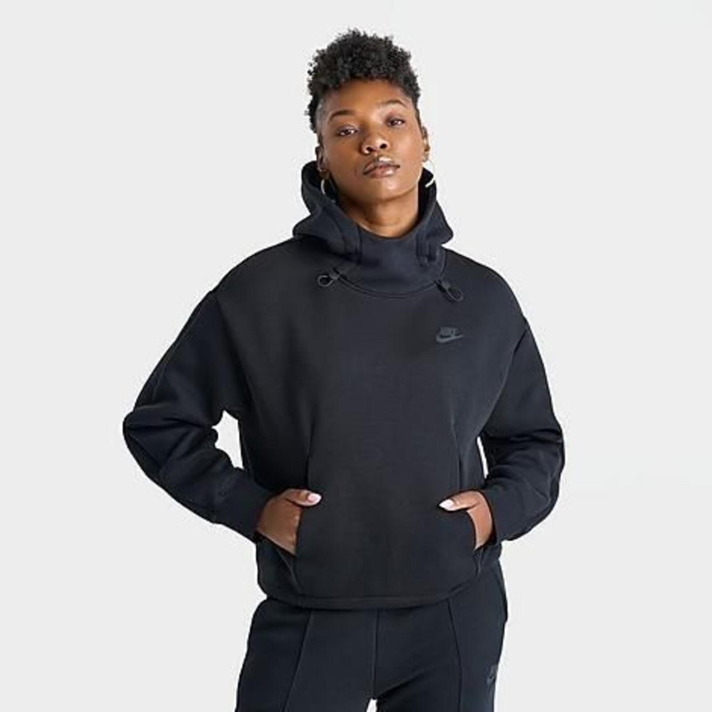 Nike, Hoodies, Female, Black, Size: M Tech Fleece Oversized Hoodie