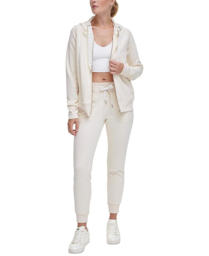 Dkny Sport Women's Logo-Drawstring Fleece Jogger Sweatpants - Sand/sand