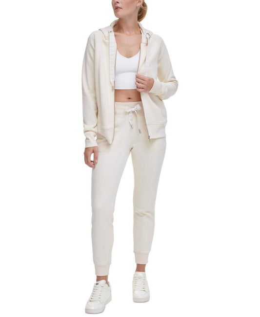 Dkny Sport Women's Logo-Drawstring Fleece Jogger Sweatpants - Sand/sand