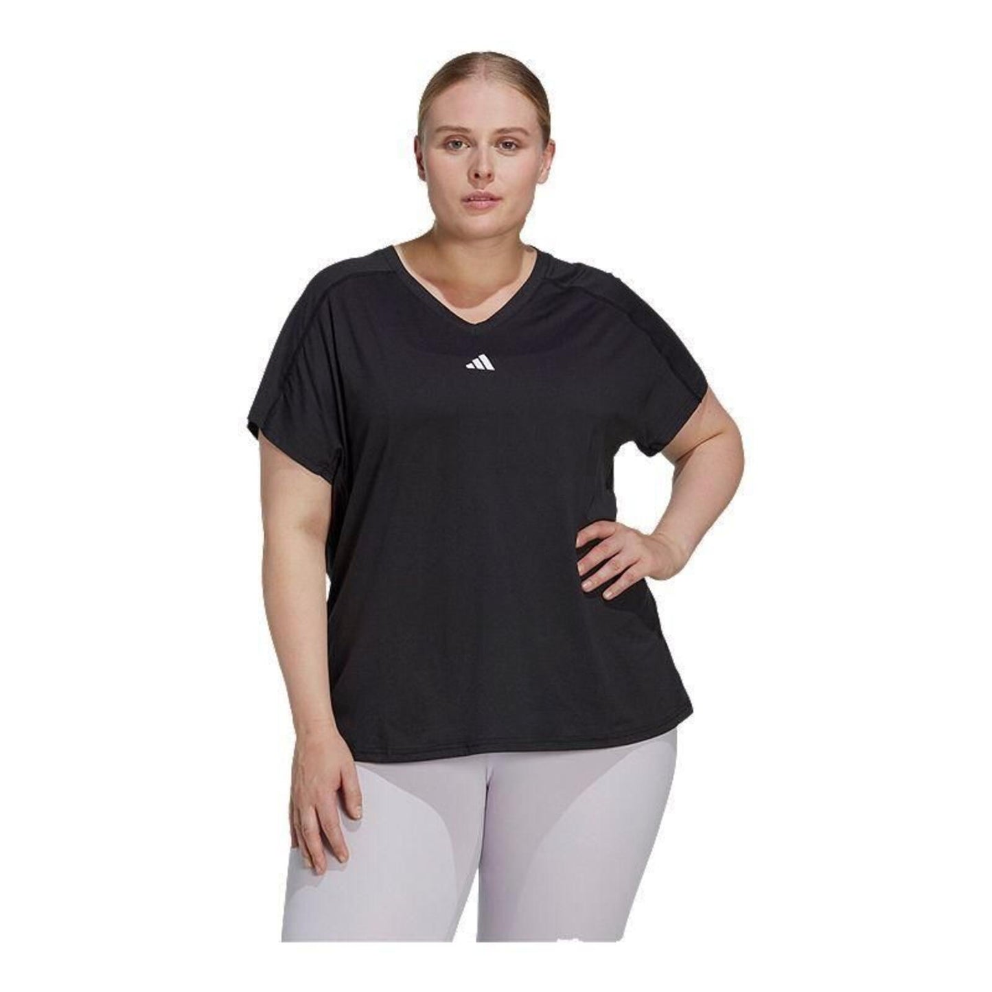 Adidas AEROREADY Workout Essentials V-Neck T-Shirt - XL - Black