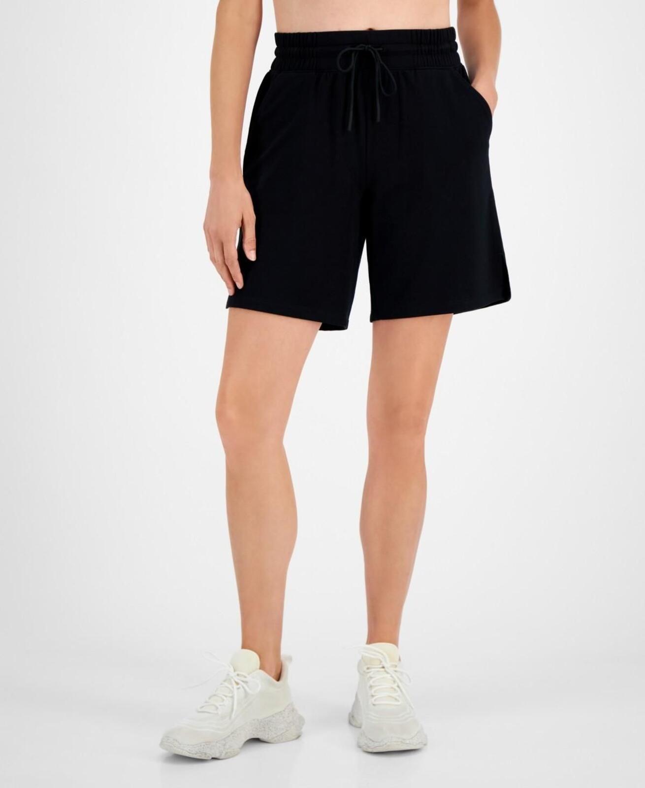 ID Ideology Women's Drawstring Relaxed Shorts - Deep Black