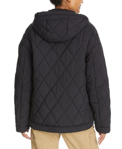 Bass Outdoor Women's High-Low Quilted Outdoor Puffer - Black Beauty