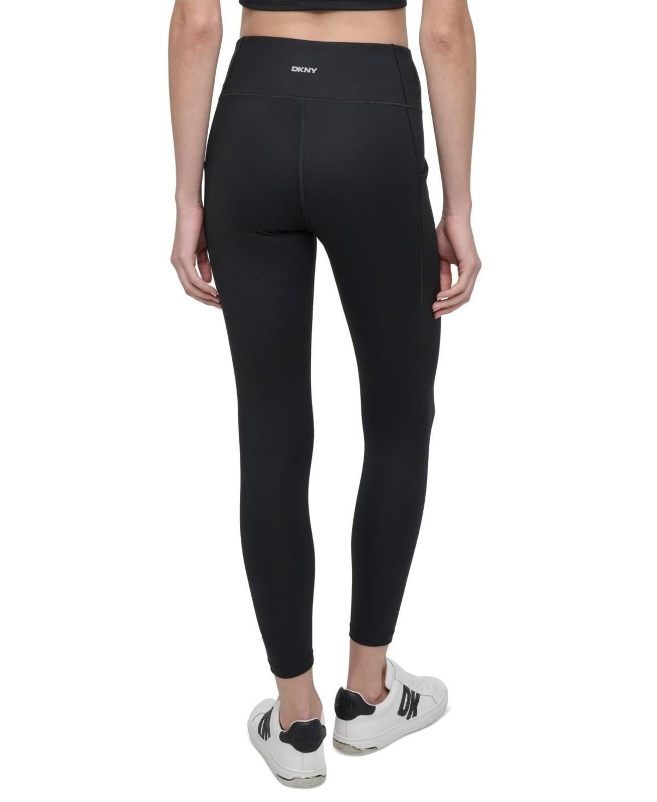 Dkny Sport Women's Balance Compression High-Waist 7/8 Tights - Black