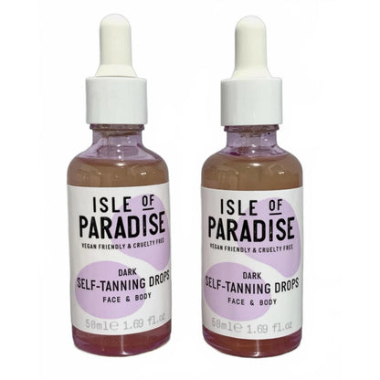 2 Pack of Isle of Paradise Tanning Drops - Dark