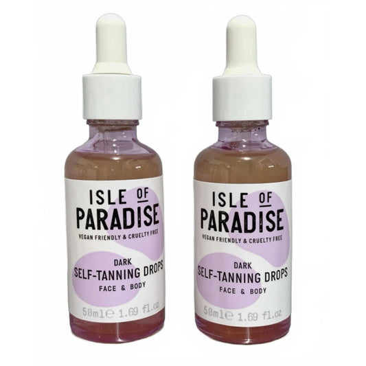 2 Pack of Isle of Paradise Tanning Drops - Dark