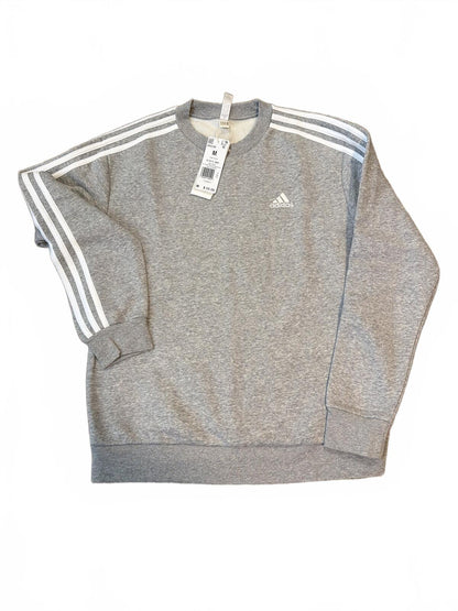 Adidas Essentials 3-Stripes Fleece Sweatshirt - Heather Grey