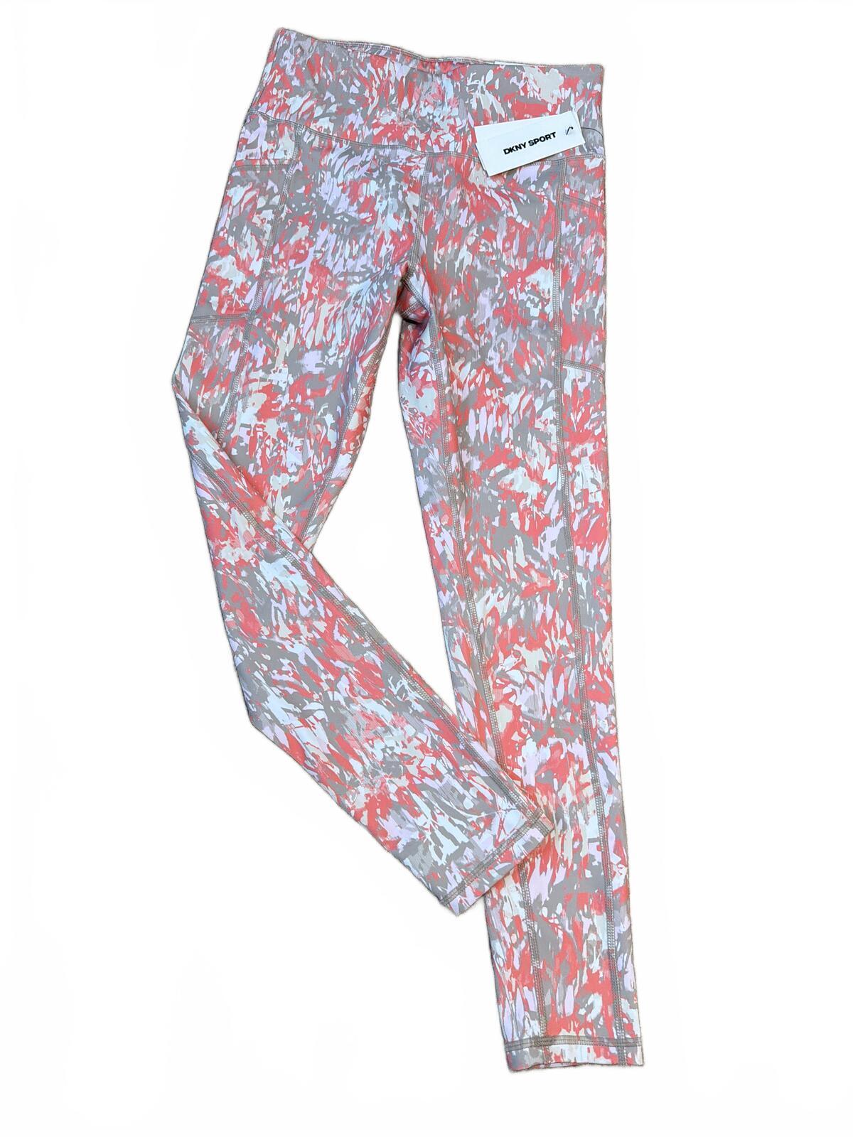DKNY Sport Printed Interlock High-Waist 7/8 Fitness Leggings.