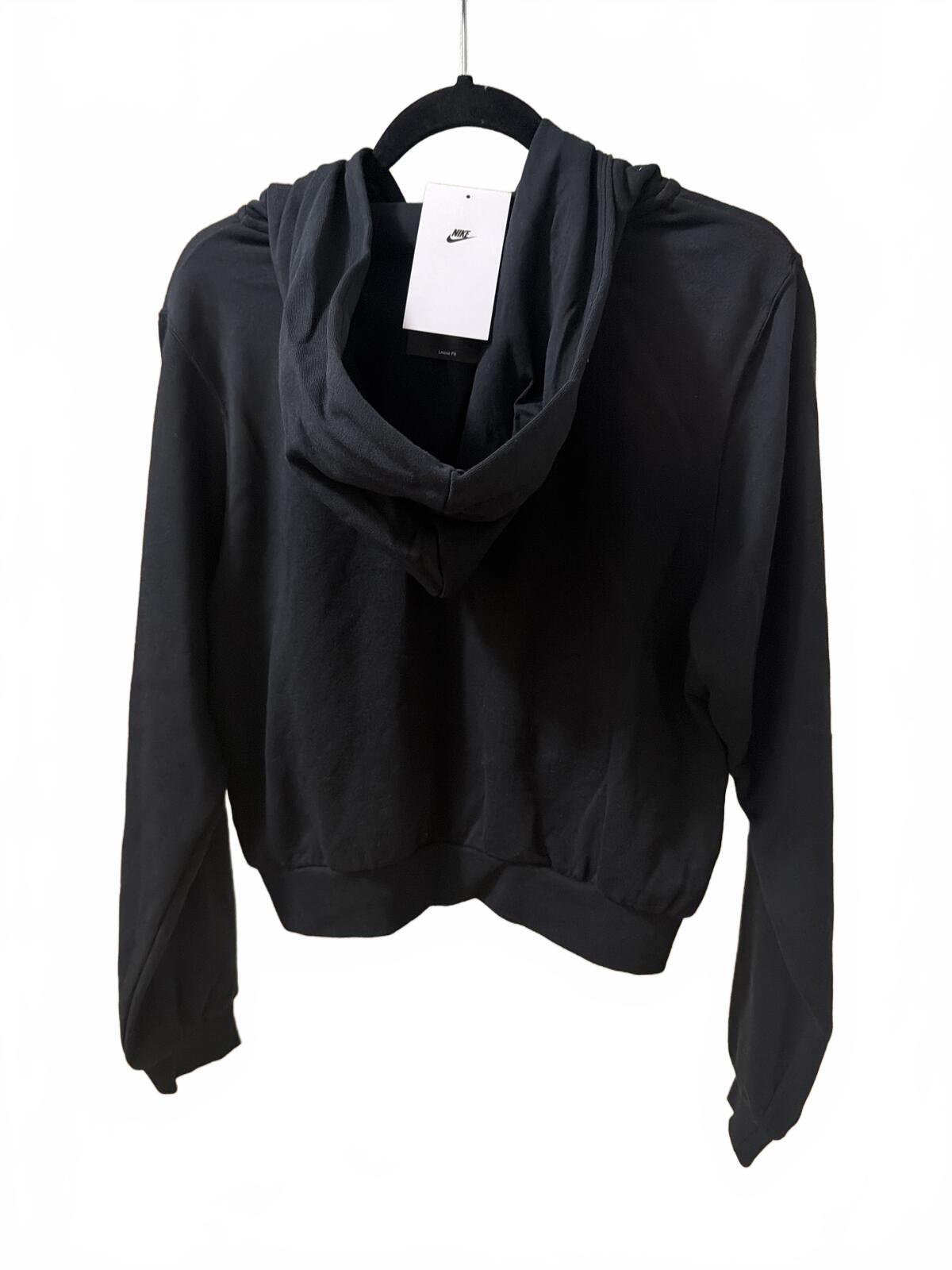 Nike Sportswear Chill Terry Women's Loose Full-Zip French Terry Hoodie in Black/Sail
