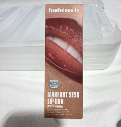 Huda Beauty - Makeout Sesh Lip Duo Peachy Nudes